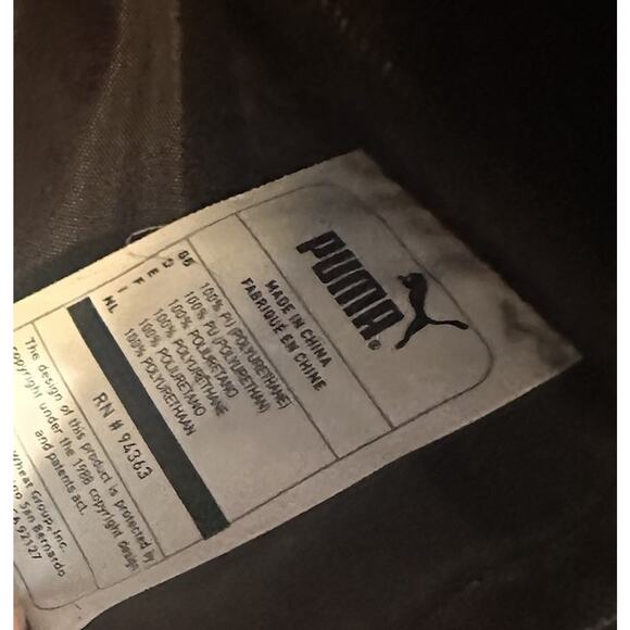 80s 90s Retro Puma Vinyl Brown Messenger Bag Purse Small Duffel - Picture 16 of 16